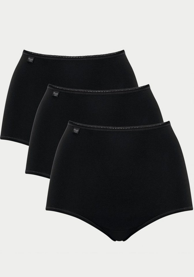 sloggi Maxislip 24/7 Cotton (3er Pack) höher geschnittene Passform, elastisch, Spitze, blickdicht, weich von sloggi
