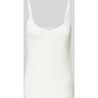 Sloggi Top mit abgerundetem V-Ausschnitt in Offwhite, Größe S von Sloggi