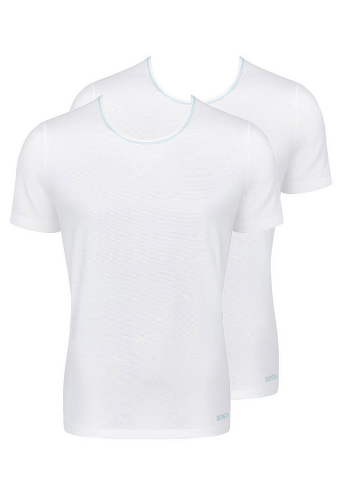 sloggi Unterhemd 2er Pack Ever Cool (Spar-Set, 2-St) T-Shirt - Baumwolle - Kurzarm Shirt mit Kühl-Effekt von sloggi