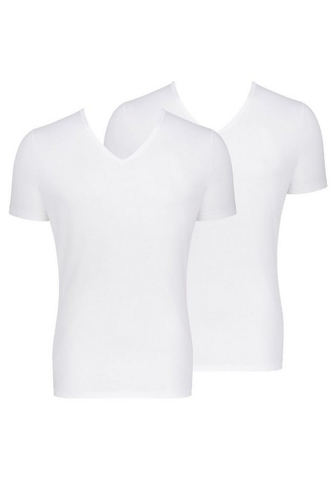 sloggi Unterhemd 2er Pack Go - Organic Cotton (Spar-Set, 2-St) Unterhemd / Shirt Kurzarm - Baumwolle - Atmungsaktiv von sloggi