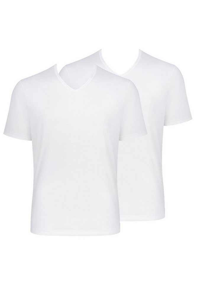 sloggi Unterhemd 2er Pack Go - Organic Cotton (Spar-Set, 2-St) Unterhemd / Shirt Kurzarm - Baumwolle - Atmungsaktiv von sloggi