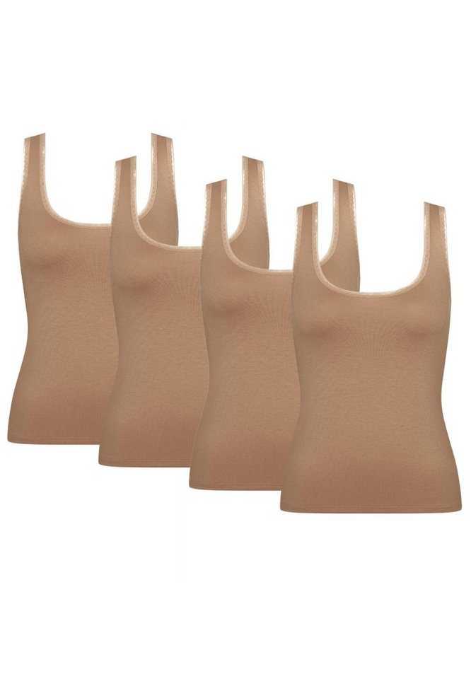 sloggi Unterhemd 4er Pack Go (Spar-Set, 4-St) Unterhemd / Tanktop - Baumwolle - Aus nachhaltiger Bio Baumwolle von sloggi