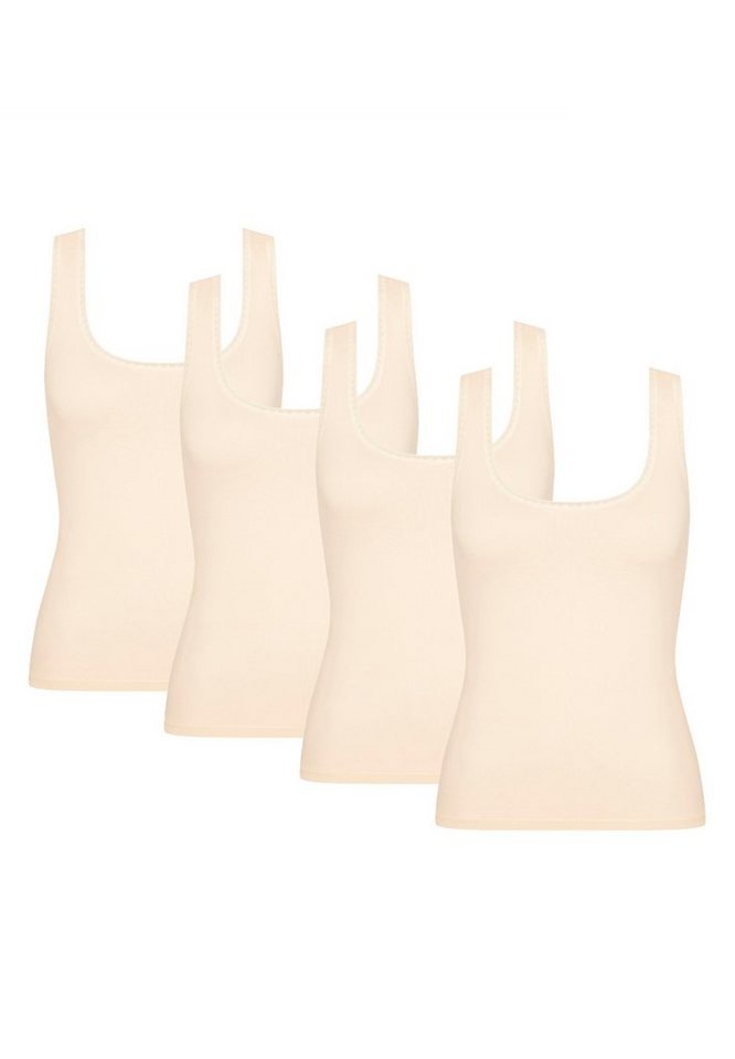 sloggi Unterhemd 4er Pack Go (Spar-Set, 4-St) Unterhemd / Tanktop - Baumwolle - Aus nachhaltiger Bio Baumwolle von sloggi