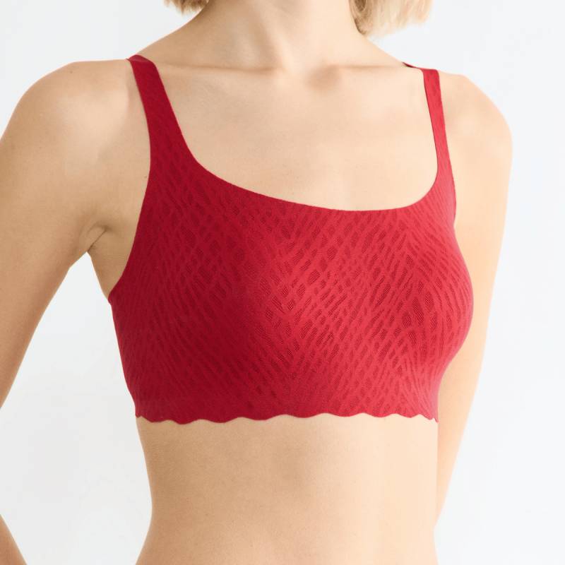 Sloggi Zero Feel Bliss Festive BH Oberteil, Rot, Größe: S, Damen von Sloggi