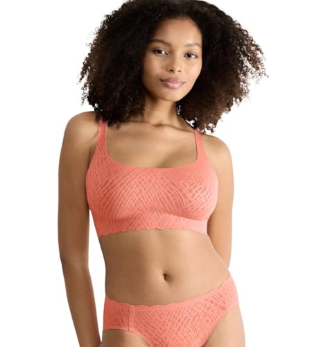 Sloggi Damen Zero Feel Bliss Top Bra, Lovely Apricot, XXL EU von Sloggi