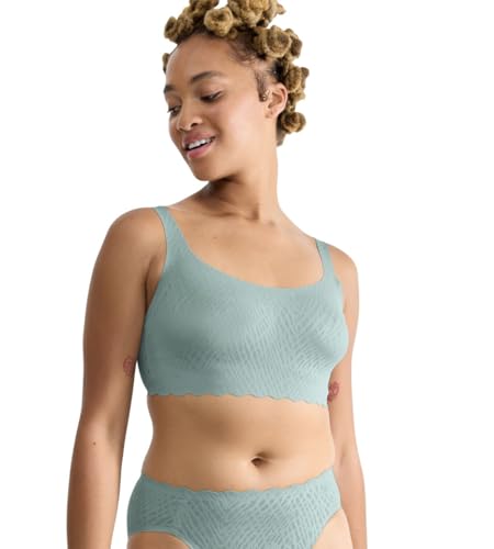 Sloggi Damen Zero Feel Bliss Top Bra, Misty Turquoise, XXL EU von Sloggi