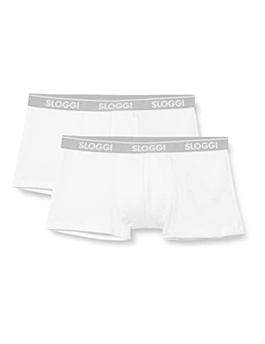 sloggi men Herren GO ABC H Hipster 2P Retroshorts, White, XXL von Sloggi