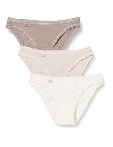 sloggi Damen 24/7 Weekend Tanga C3P Slip, Skin - Dark Combination, 42 von Sloggi