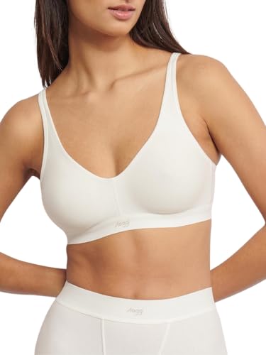 sloggi Damen Ever Ease Soft Bra, Silk White, L Große Größen von Sloggi