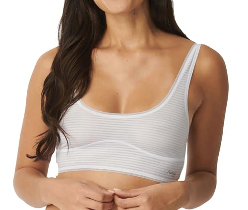 sloggi Damen Ever Fresh Plus Top Bustier, White, M von Sloggi