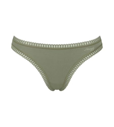 sloggi Damen GO Crush String C3P, Green - Dark Combination, XL von Sloggi