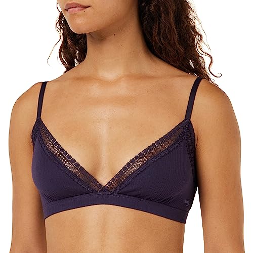 sloggi Damen GO Ribbed Bralette Oben, Blickdicht, Blueberry, L von Sloggi