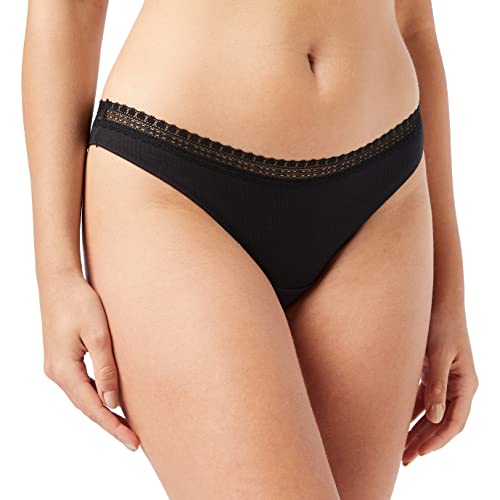 sloggi Damen GO Ribbed Brazil C2P Slip, Black Combination, S von Sloggi