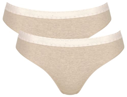sloggi Damen GO Ribbed R Tai C2P, Grey Combination, S sloggi Damen GO Ribbed R Tai C2P, Grey Combination, S von Sloggi