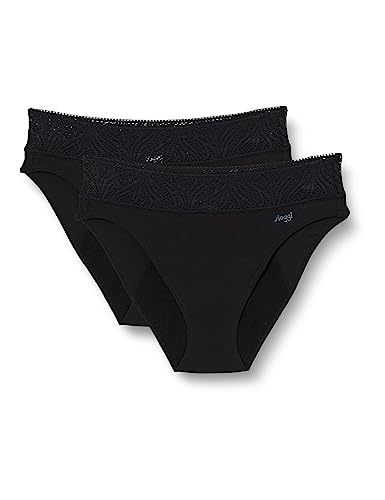 sloggi Damen Period Pants Heavy 2P Hikini/Tai, Black, XL von Sloggi