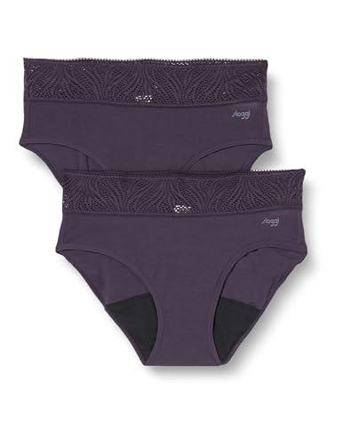 sloggi Damen Period Pants Light 2P Hipster, Blueberry, M (2er Pack) von Sloggi
