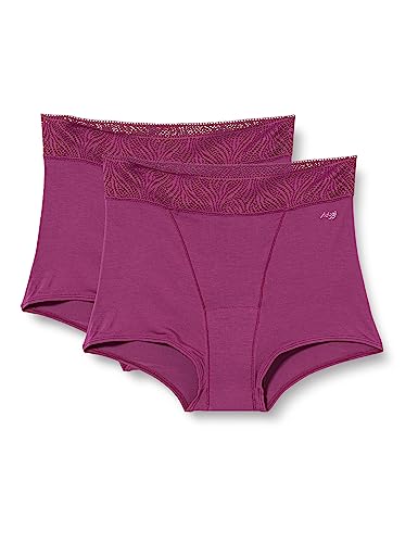 sloggi Damen Period Short Heavy 2P Pants, Wine, S von Sloggi