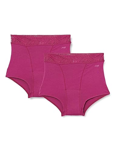 sloggi Damen Period Short Medium 2P Pants, Wine, M (2er Pack) von Sloggi