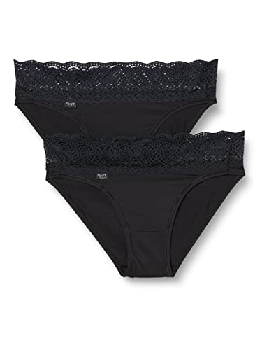 sloggi Damen Pure Sense Luxe Tai C2P Slip, Black, 44 sloggi Damen Pure Sense Luxe Tai C2P Slip, Black, 44 von Sloggi