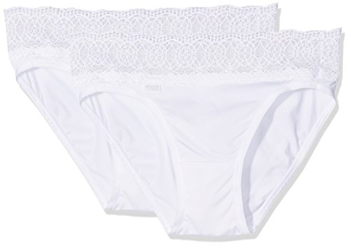 sloggi Damen Pure Sense Luxe Tai C2P Slip, White, 38 von Sloggi