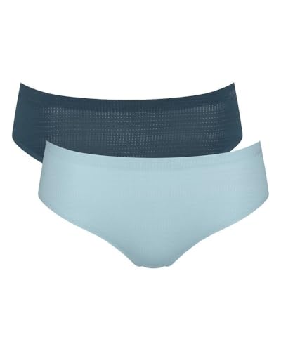 sloggi Damen ZERO +Motion Hipster C2P Slip, Blue - Dark Combination, XS von Sloggi