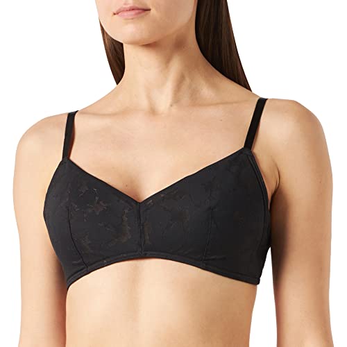 sloggi Damen ZERO Lace 2.0 Bralette Bustier, Black, M von Sloggi