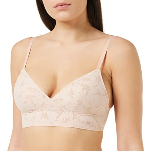 sloggi Damen ZERO Lace 2.0 Longline Bra Bügelloser BH, Light Brown, XL von Sloggi