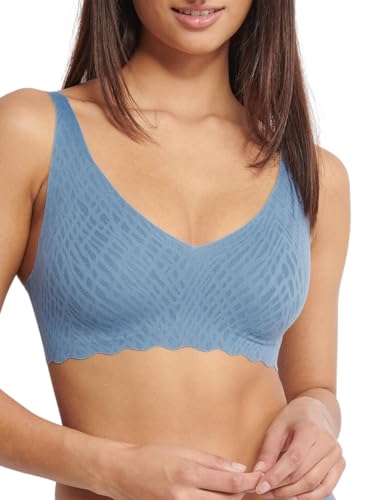 sloggi Damen Zero Feel Bliss Soft Bra, Azura Blue, S Große Größen von Sloggi