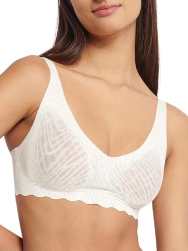 sloggi Damen Zero Feel Bliss Soft Bra, Silk White, S Große Größen von Sloggi