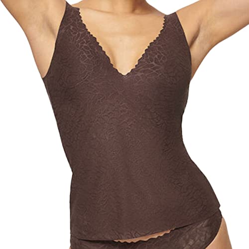 sloggi Damen Zero Feel Lace 2.0 Bra Shirt Unterhemd, Ebony Brown, S von Sloggi