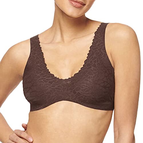 Sloggi Damen sloggi Zero Feel Lace 2.0 Bralette, EBONY BROWN, L von Sloggi