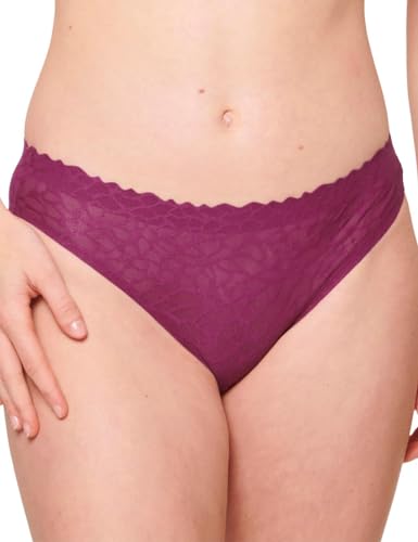 sloggi Damen Zero Feel Lace 2.0 Brazil Panty Slip, Wine, XS von Sloggi