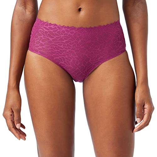 sloggi Damen Zero Feel Lace 2.0 High Waist Slip, Wine, XS von Sloggi