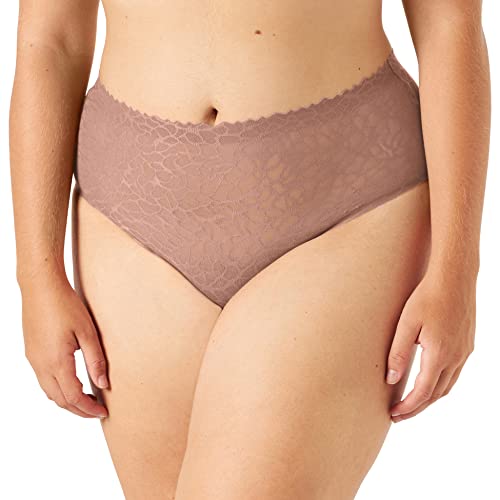 sloggi Damen Zero Feel Lace 2.0 High Waist Slip, Cacao, M von Sloggi