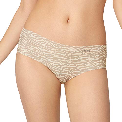 sloggi Damen ZERO Feel Hipster Print EX Slip, Skin - Light Combination, XL von Sloggi