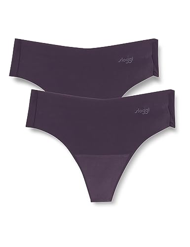 sloggi Damen Zero Microfibre 2.0 Hipstring 2P String Tanga, Blueberry, XS von Sloggi