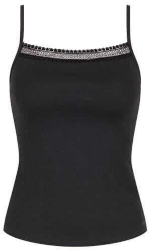 sloggi Damen GO Ribbed Spaghetti Top, Black, L von Sloggi
