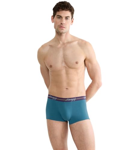 sloggi Men Start Hipster C2P Box Briefs, Turquoise-Dark Combination, 6 (2er Pack) von Sloggi