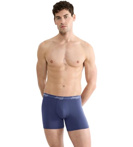 sloggi Men Start Short C2P Box Briefs, Blue Combination, 6 (2er Pack) von Sloggi