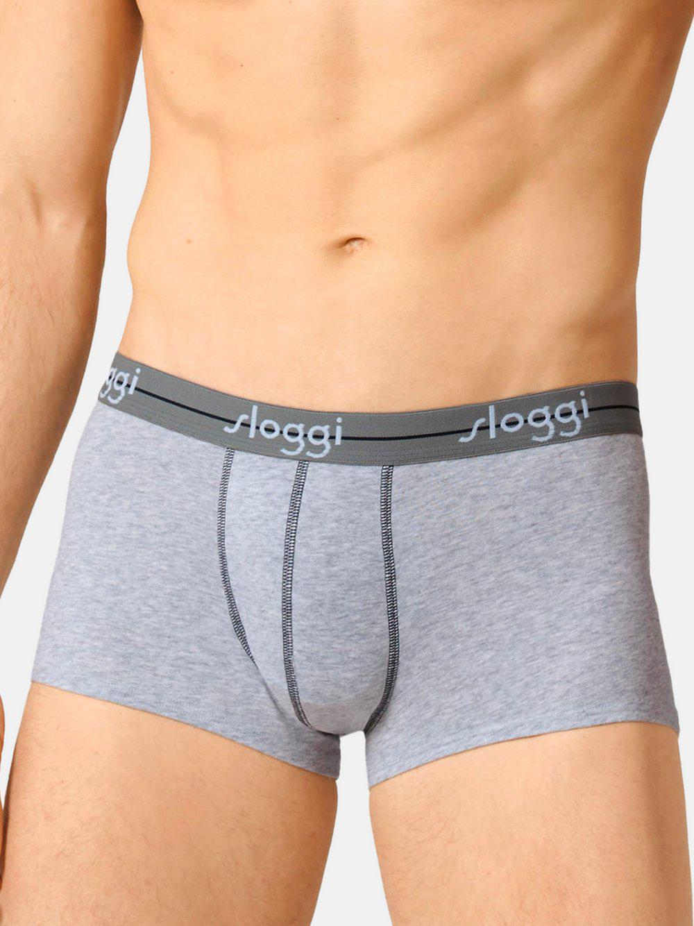 sloggi Retro Short Herren Baumwolle, grau von Sloggi