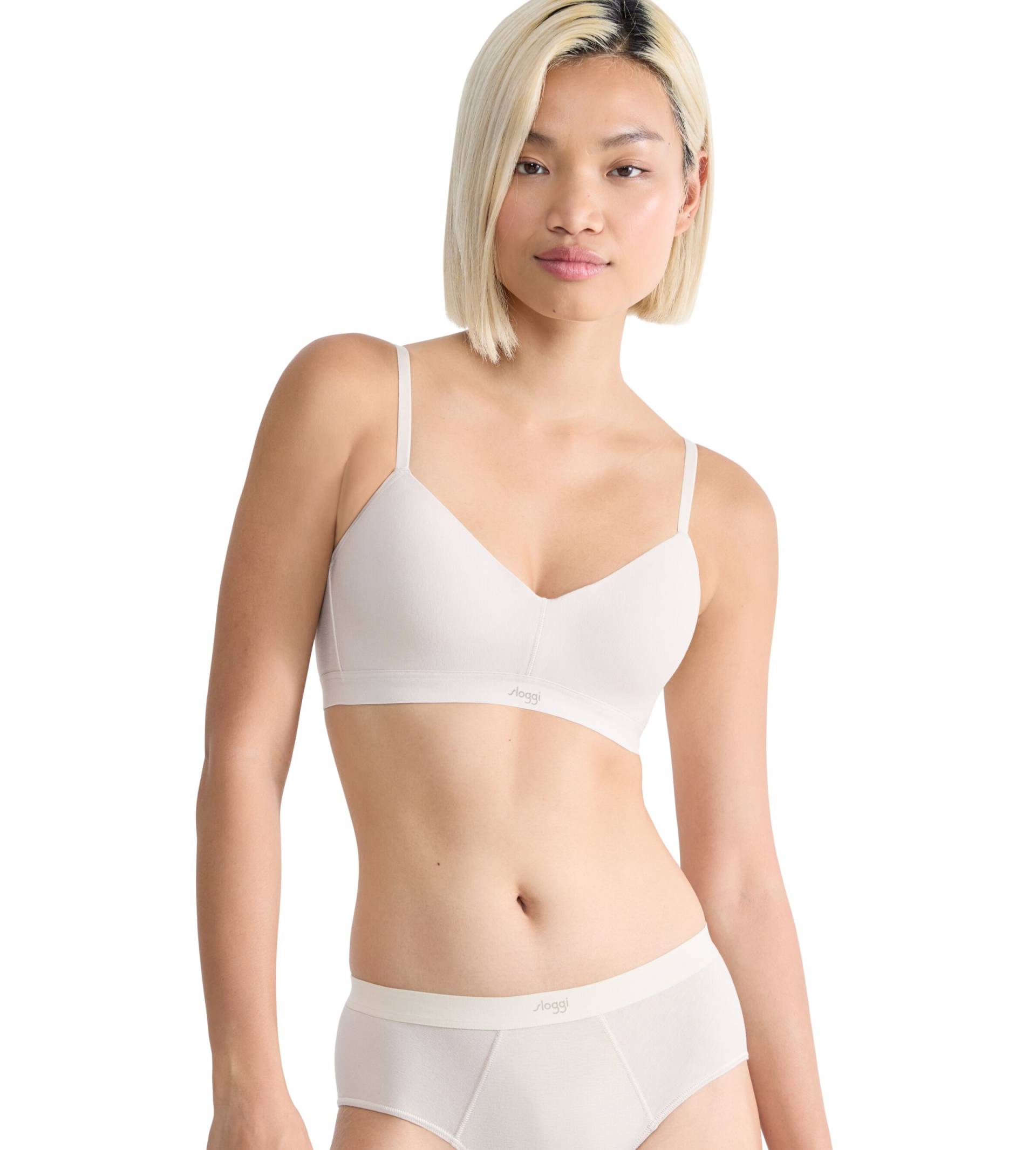 sloggi Schalen-BH "EVER Ease" temperaturausgleichend, V-Ausschnitt, weich, Baumwollmischung von Sloggi