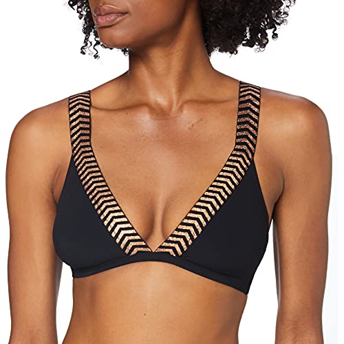 sloggi Shore Damen Mili Atoll Triangle Bikini Oberteil, Black, L von Sloggi