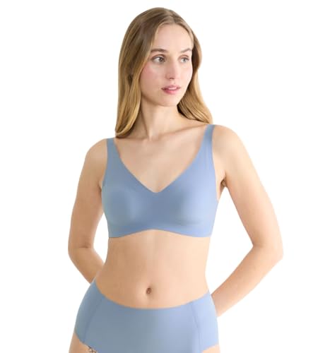 sloggi Women's Zero Feel 2.0 Soft Bra, Chambray, XL von Sloggi