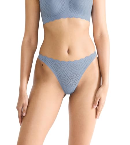 sloggi Women's Zero Feel Bliss String Briefs, Bluish Gray, M von Sloggi