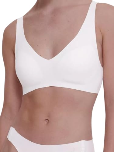 Sloggi Damen Zero Feel 2.0 Soft Bra, Silk White, M von Sloggi