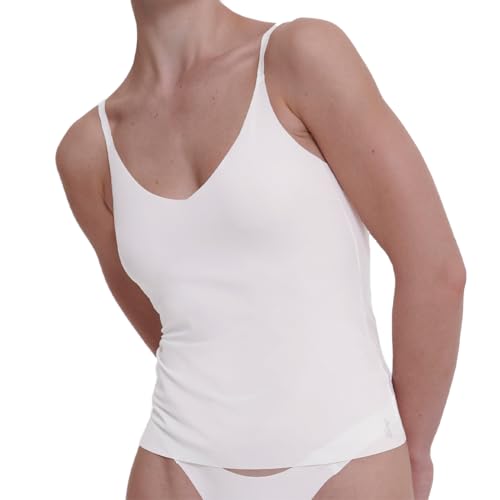 sloggi Women's Zero Feel 2.0 Spaghetti Top Undershirt, Silk White, S von Sloggi