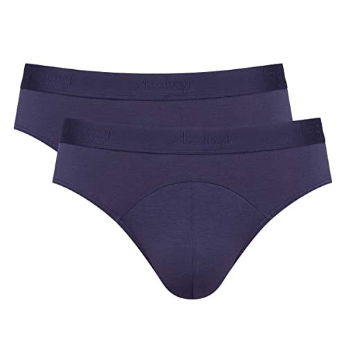 sloggi men Herren Ever Soft Brief 2P Slip, Indigo Blue, XL von Sloggi