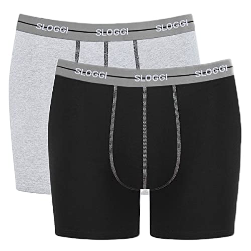 sloggi men Herren Start Short C2P box Boxershorts, Grey Combination, 6 von Sloggi