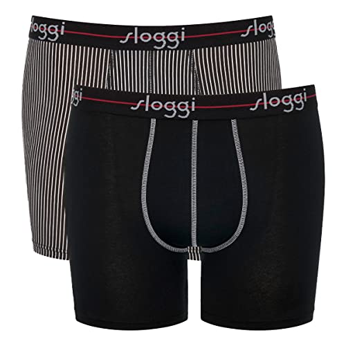 sloggi men Herren Start Short C2P box Boxershorts, Red - Dark Combination, 6 von Sloggi