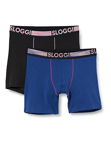 Sloggi Herren GO ABC Natural H Short C2P, BLUE - DARK COMBINATION, M von Sloggi